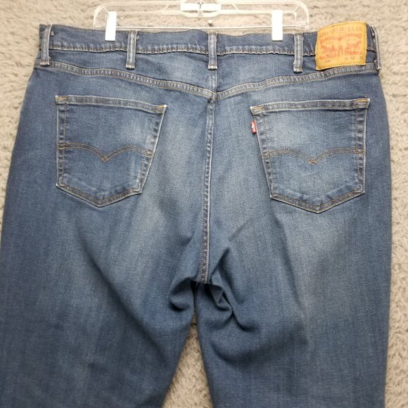 Levis Jeans Mens 42x30 Blue 541 Stretch Athletic Fit Taper Denim - Picture 9 of 14